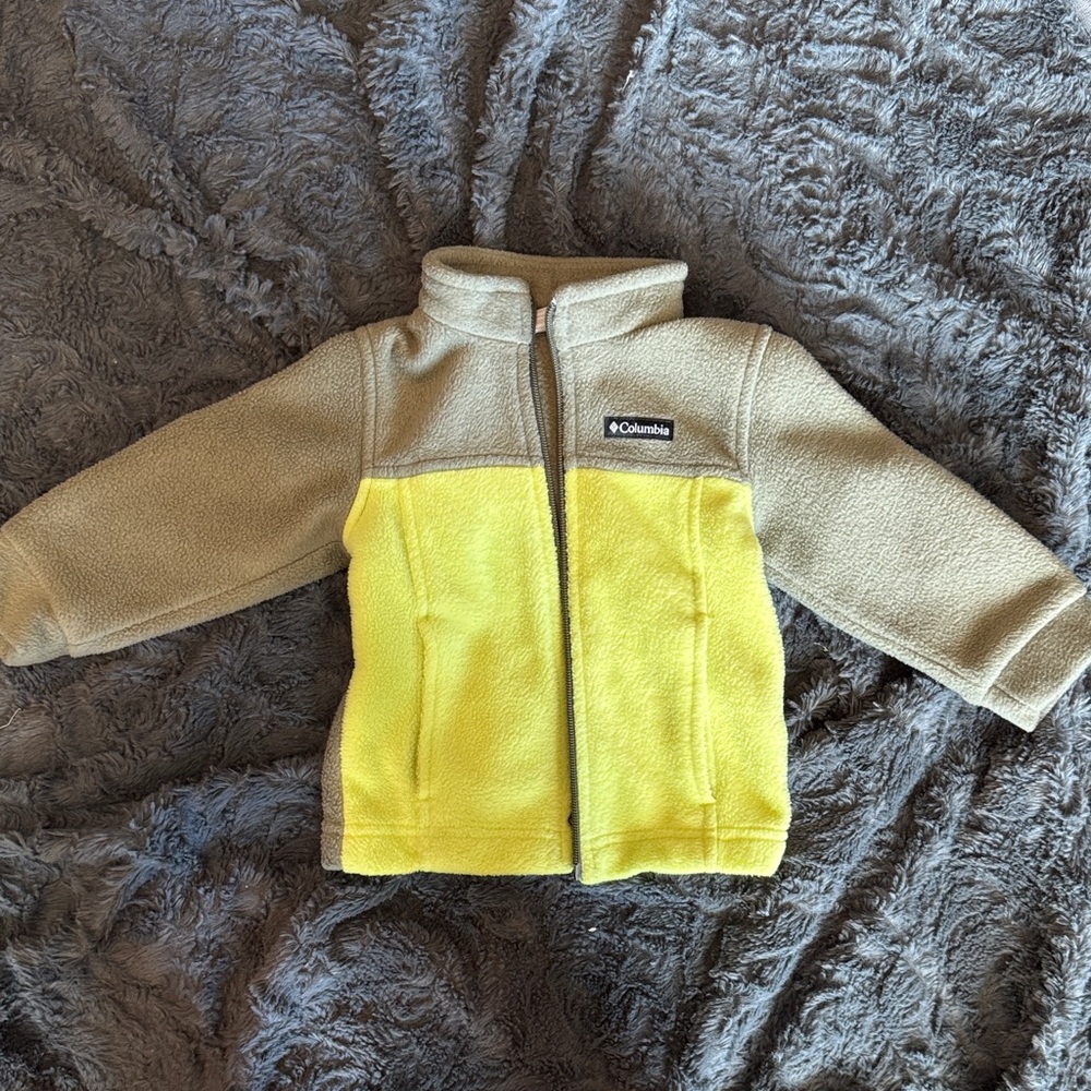 Columbia Baby Two-Tone Yellow and Tan Fleece Jacket